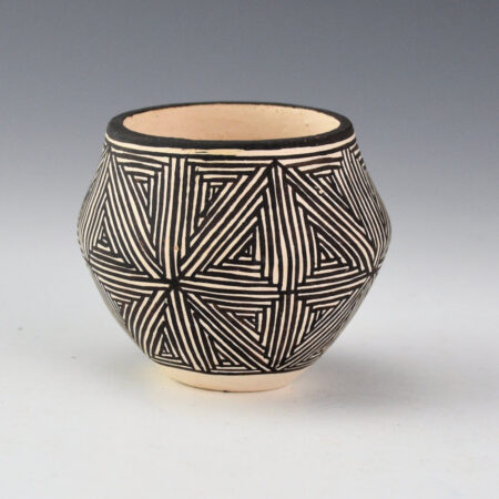 Alternative view of Lewis, Lucy - Small Jar with Fineline Interlocking Stars (1960s)