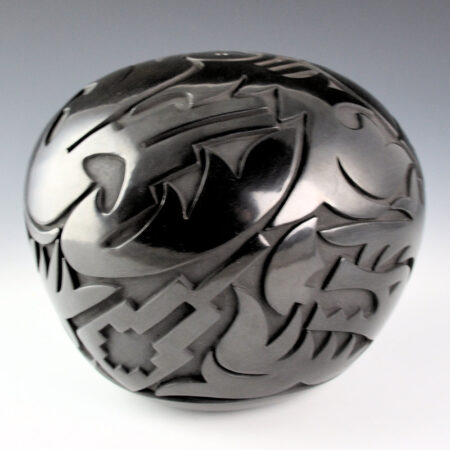 Alternative view of Tafoya , Lucy Year Flower - Large Bowl with Avanyu  and Sun Design(1981)