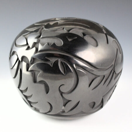Tafoya , Lucy Year Flower - Large Bowl with Avanyu  and Sun Design(1981)