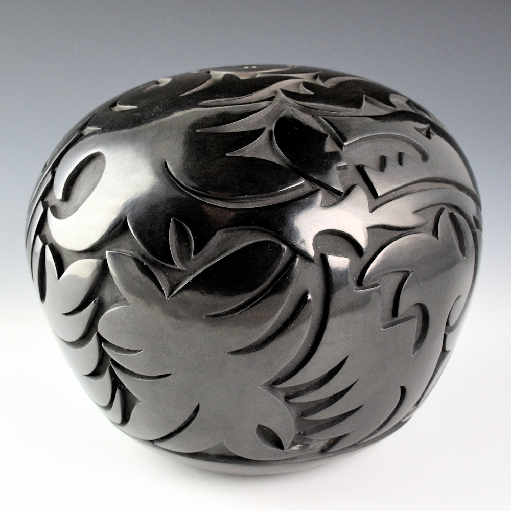 Tafoya , Lucy Year Flower - Large Bowl with Avanyu and Sun Design(1981) - Image 4