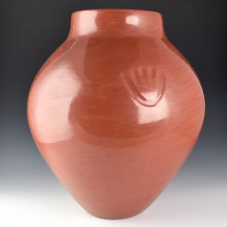 Alternative view of Tafoya, Margaret - 15" Tall Red Storage Jar with Bear Paws (1960s)