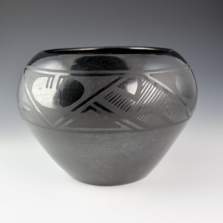 Alternative view of Martinez, Maria - 9" Wide Bowl with Rain and Mountain Designs "Marie + Julian" (1920s)