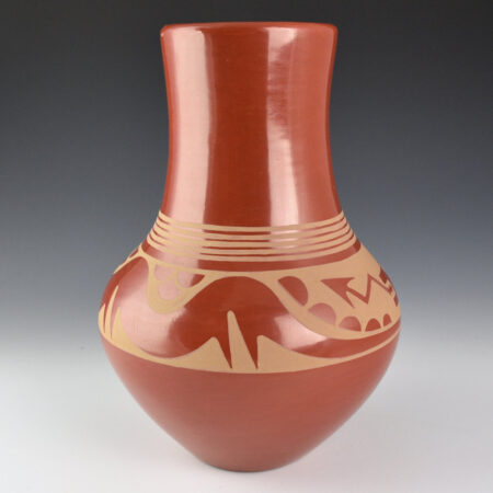 Alternative view of Martinez, Maria - Red Water Jar with Avanyu "Maria + Popovi 669" (1969)