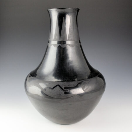 Martinez, Maria - Tall Long Neck Jar with Avanyu "Marie" (1920s)
