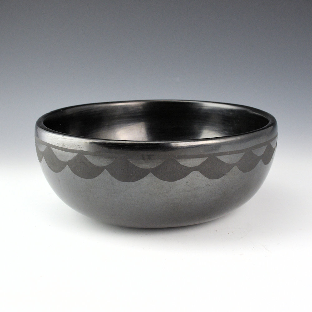 Martinez, Maria - Fully Polished Bowl with Cloud Designs, "Marie + Santana" (1950s) - Image 3