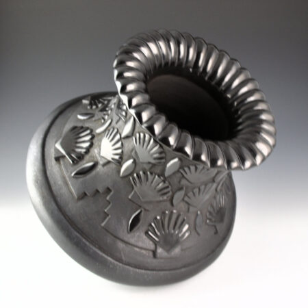 Alternative view of Youngblood, Nancy - Rainbow Rim Water Jar with Carved Shells