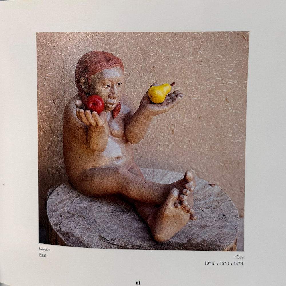 Swentzell, Roxanne - "Choices" Original Clay Figure (2001), Published in "Extraordinary People" - Image 6