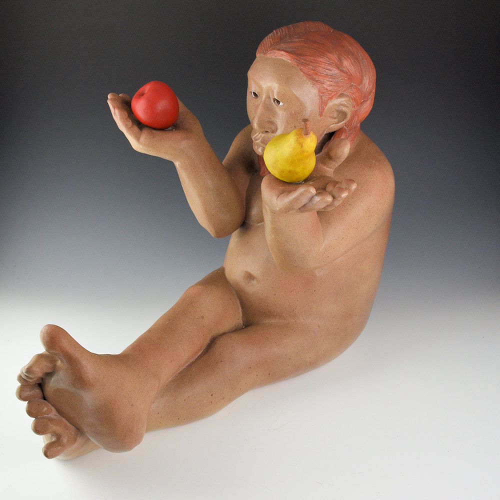 Swentzell, Roxanne - "Choices" Original Clay Figure (2001), Published in "Extraordinary People" - Image 3