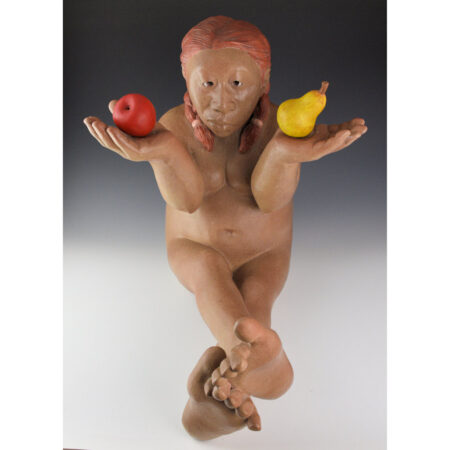Alternative view of Swentzell, Roxanne - "Choices" Original Clay Figure (2001), Published in "Extraordinary People"