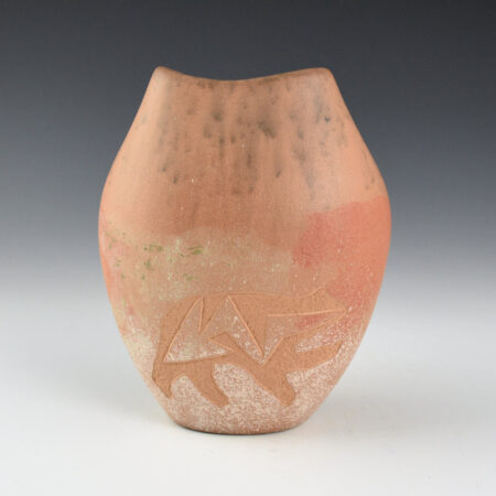 Alternative view of Sanchez, Russell - Oval Jar with Heartline Bears (1990)