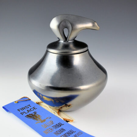 Sanchez, Russell  - Gunmetal Fired Jar with Bear Lid (Ribbon)