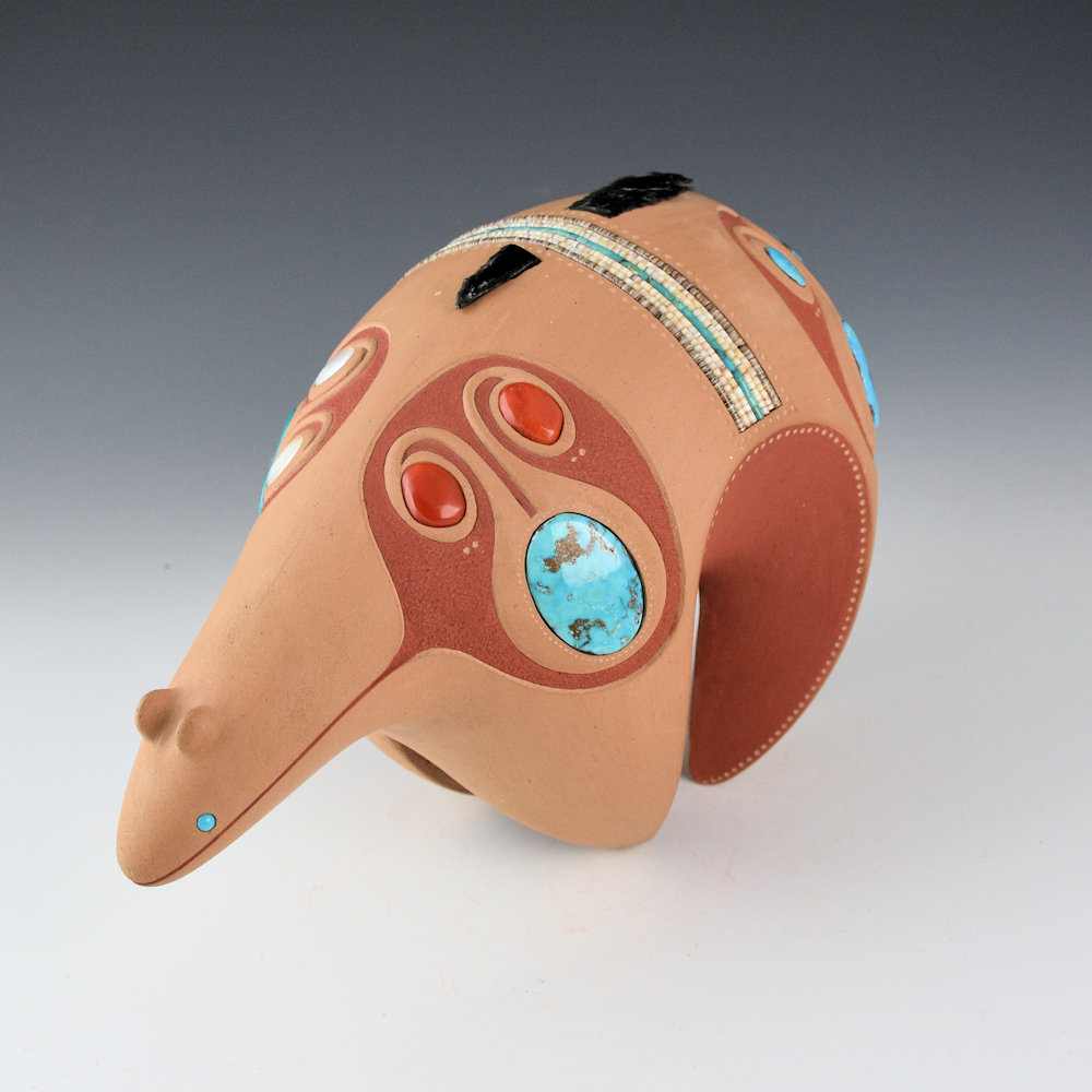 Da, Tony - Matte Bear with Turquoise, Coral, and Mother-of-Pearl (1978-9) - Image 5