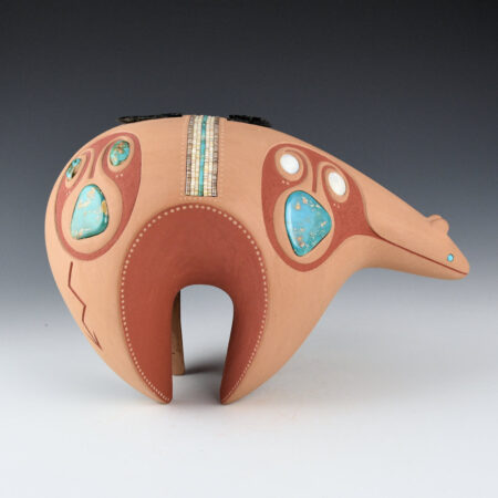 Alternative view of Da, Tony - Matte Bear with Turquoise, Coral, and Mother-of-Pearl (1978-9)