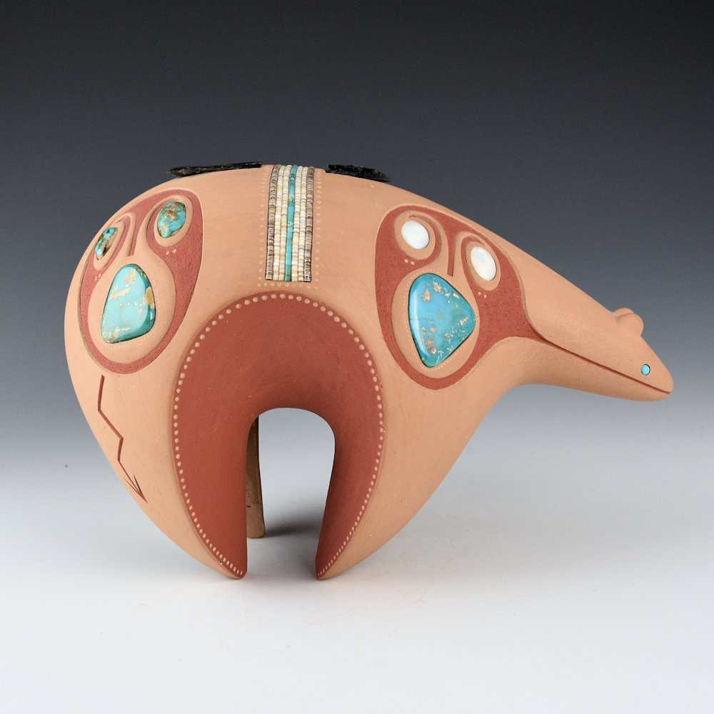 Da, Tony - Matte Bear with Turquoise, Coral, and Mother-of-Pearl (1978-9) - Image 2