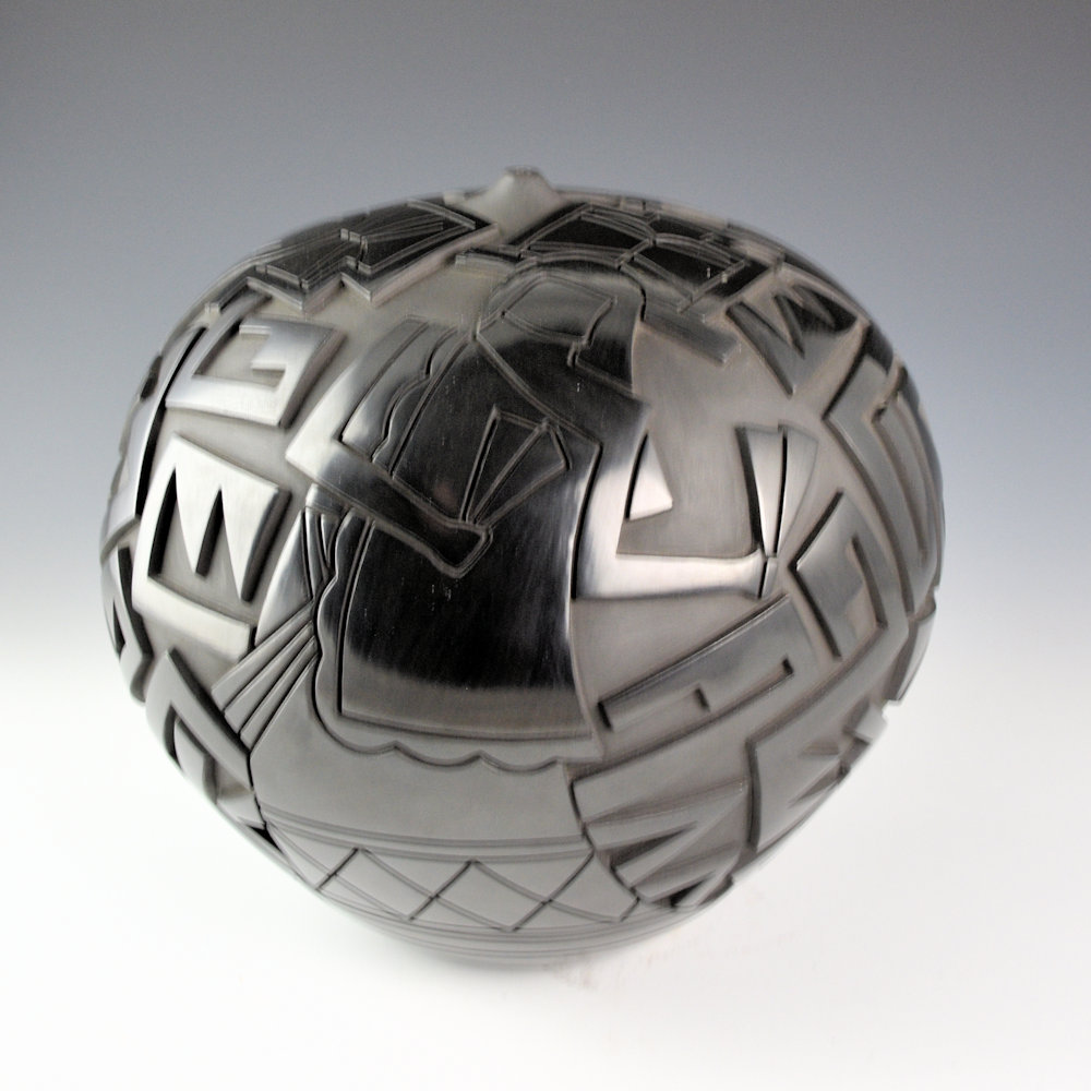 Garcia, Tammy - "Three Butterfly Maidens" 8" Tall Seed Jar (2008) - Image 3