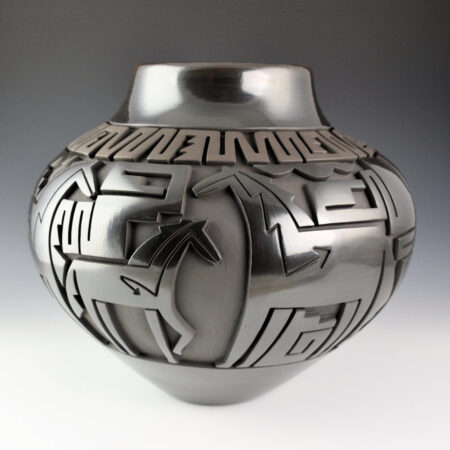 Garcia, Tammy - 11" Wide "Horses from Chaco Canyon" Jar (1998)
