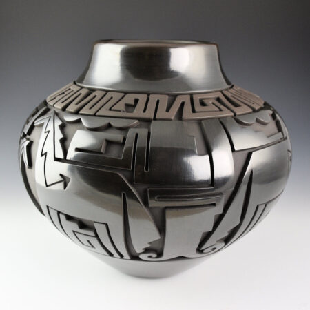 Alternative view of Garcia, Tammy - 11" Wide "Horses from Chaco Canyon" Jar (1998)