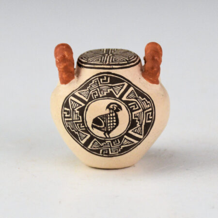 Natseway, Thomas - Mini Jar with Feather and Parrot Designs with Handles (1986)
