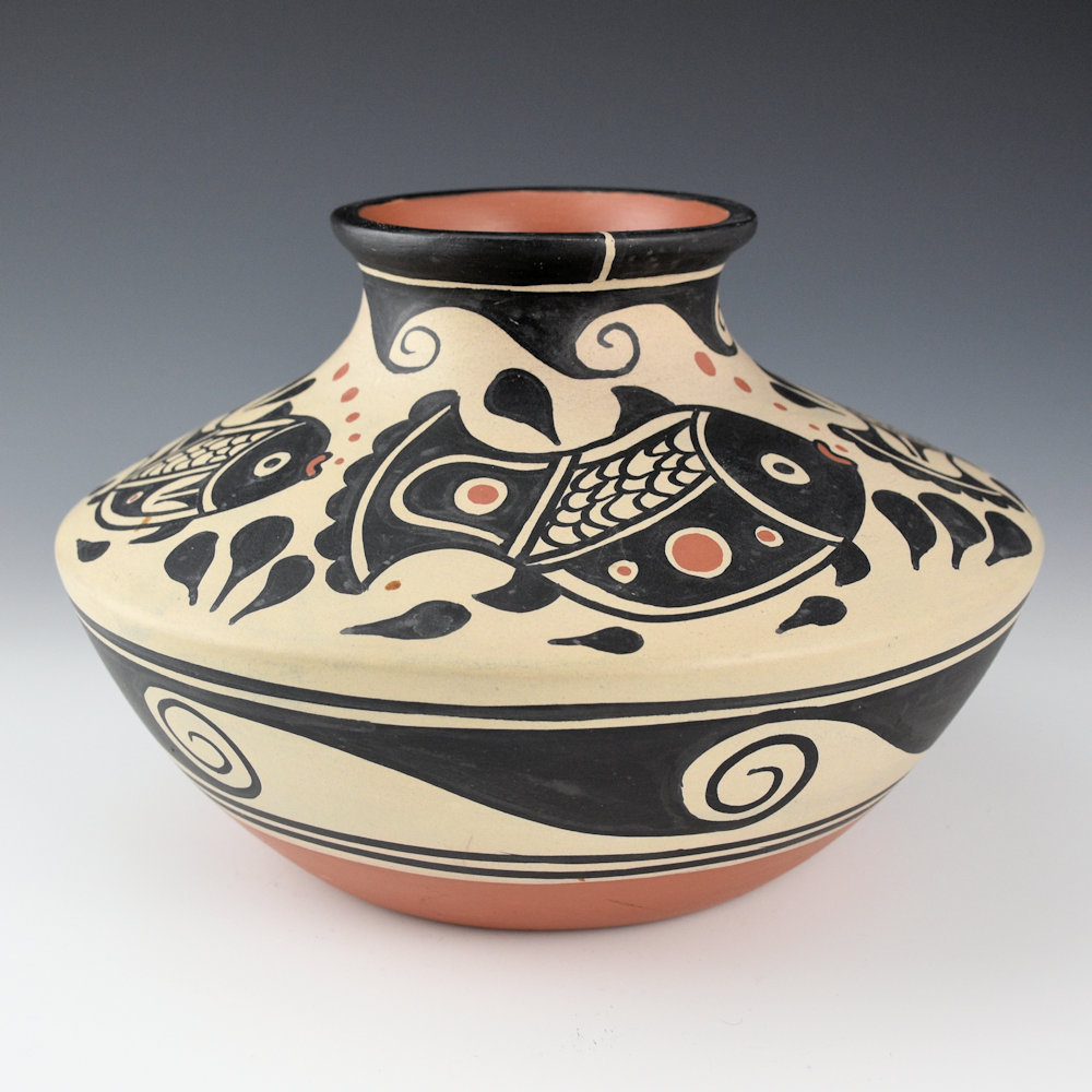 Tenorio, Thomas - 9" Wide Jar with Fish (2016)