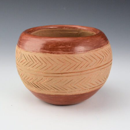 Alternative view of Montoya, Tomasita - Small Bowl with Potsuwi'i Incised Lightning Designs (1970s)