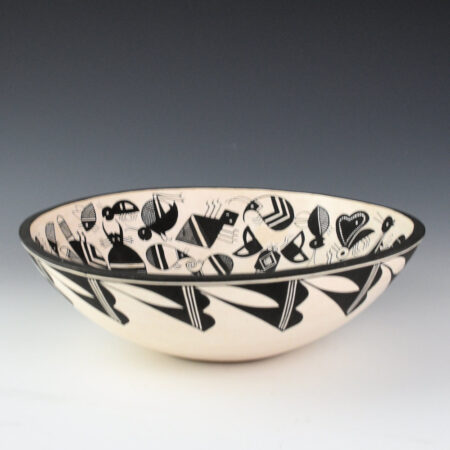Alternative view of Aragon, John - Open Bowl with 67 Mimbres Insects (1990)
