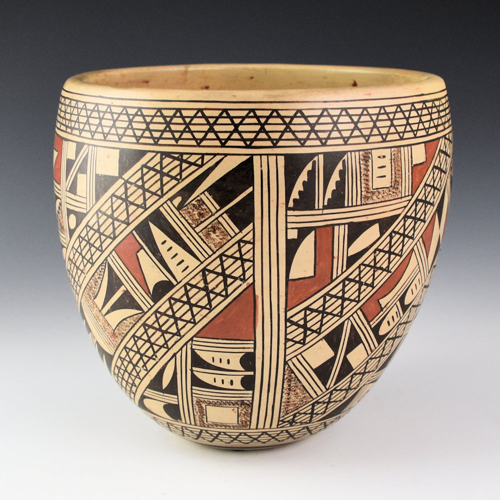 Huma, Rondina - Jar with Geometric Shard Designs (1980s) - Image 4