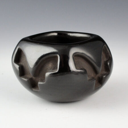 Suazo, Anita - Square Bowl with Carved Butterfly