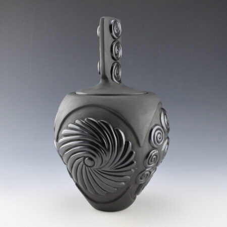 Alternative view of Youngblood, Christopher - Lidded Jar with Swirls, Swirling Feathers and Lid (2018)