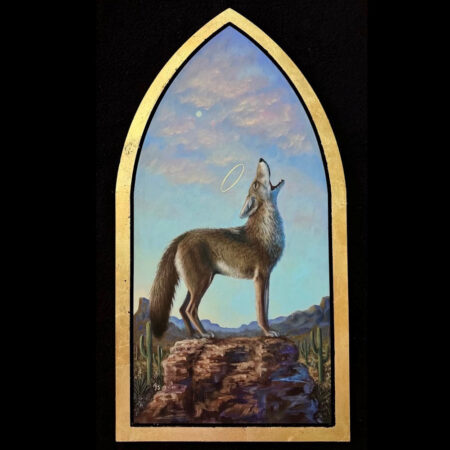 Ramos, Christina - "Saint Frank - Singer of Love Songs" (Acrylic, Gold Leaf on Birch)