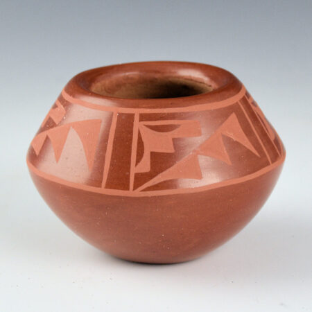 Tafoya, Cresencia - Red Bowl with Mountain and Rain Designs