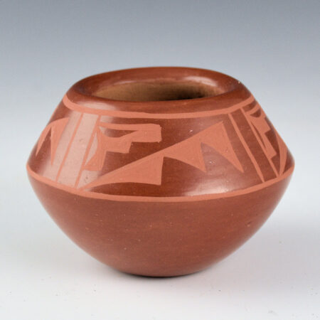 Alternative view of Tafoya, Cresencia - Red Bowl with Mountain and Rain Designs
