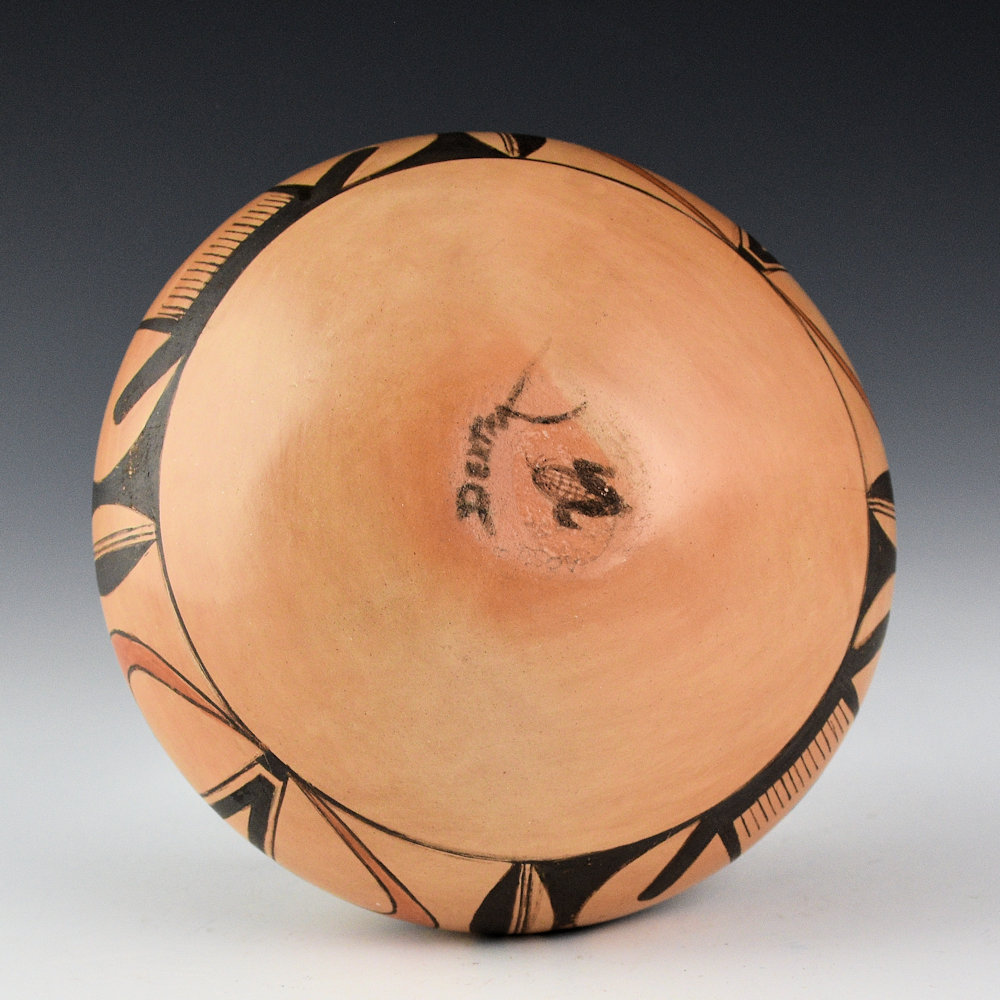 Quotskuyva, Dextra - Small Bowl with Katsina Face and Moths (1980s) - Image 6
