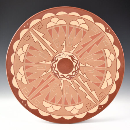 Curran, Alvin and Dolores - Collaborative Plate with Rain Clouds and Avanyu (1997)