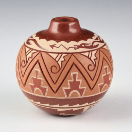 Curran, Dolores - Small Polychrome Jar with Clouds and Avanyu