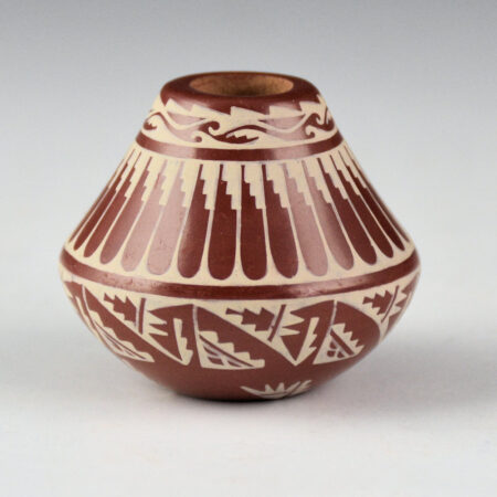 Alternative view of Curran, Dolores - Small Jar with Feathers and Avanyu