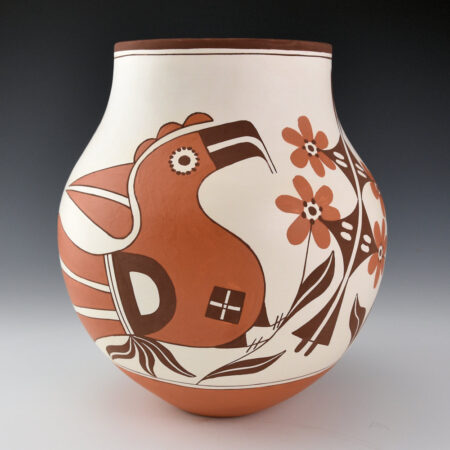 Patricio, Felisha- Water Jar with Parrots and Flowers