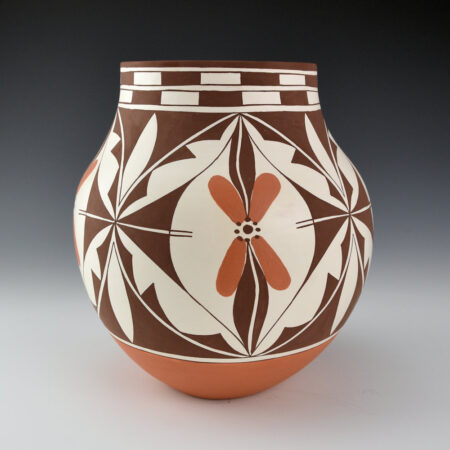 Patricio, Felisha- Jar with Flowers, Butterflies, and Checkerboard Rim