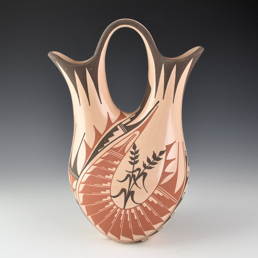 Sandia, Geraldine - Polychrome Wedding Vase with Corn Designs - Image 2