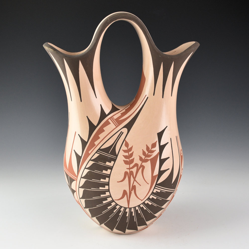Sandia, Geraldine - Polychrome Wedding Vase with Corn Designs