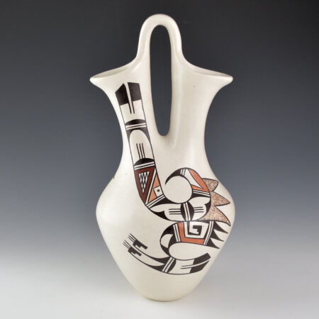 Naha, Helen "Featherwoman" - 11" Tall Wedding Vase with Hopi Birds (1980s)