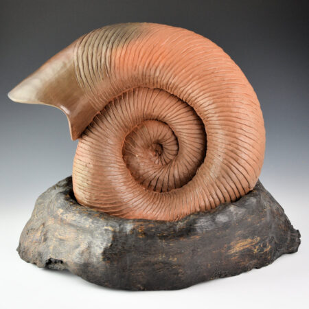 Alternative view of Zane Smith, Jamie - "Nautilus" Corrugated Swirling Jar (2 pieces)
