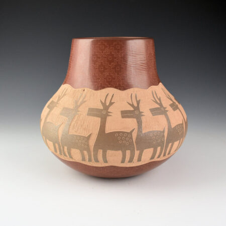 Alternative view of Naranjo, Jody - Water Jar with 14 Deer (1999)