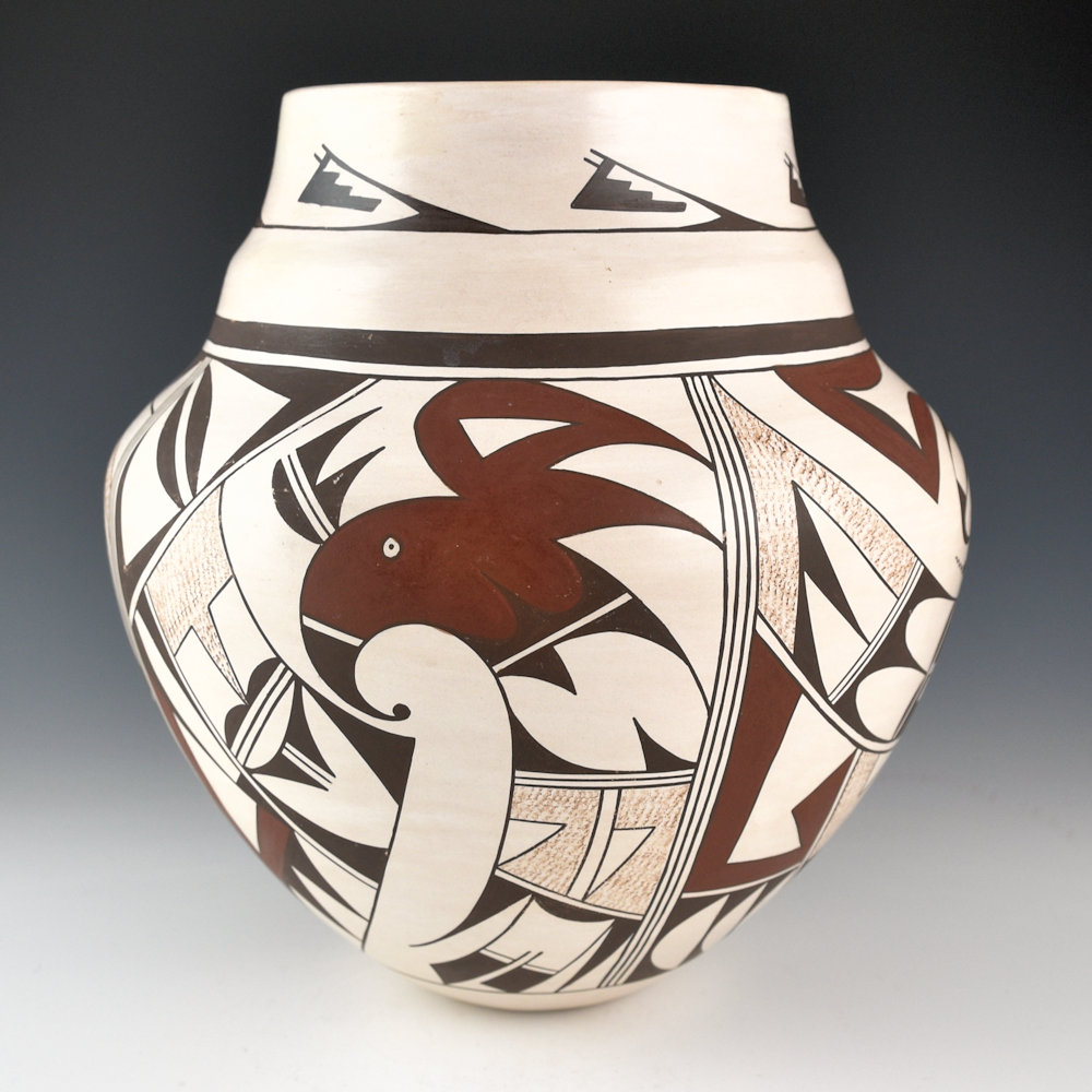 Navasie, Joy "Frogwoman" - Water Jar with Birds (1980s)