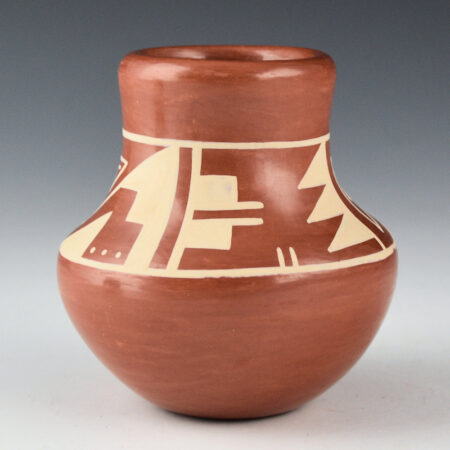 Alternative view of Gutierrez, Kathy - Red Water Jar with Lightning and Rain Designs