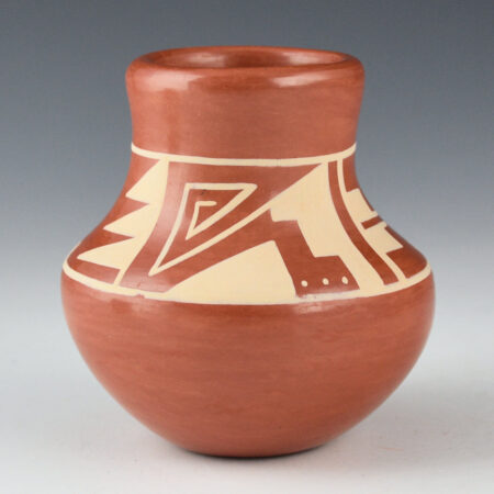 Gutierrez, Kathy - Red Water Jar with Lightning and Rain Designs