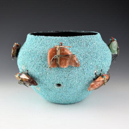 Boone, Lena - Large Zuni Fetish Jar with 10 Fetishes (1980s)