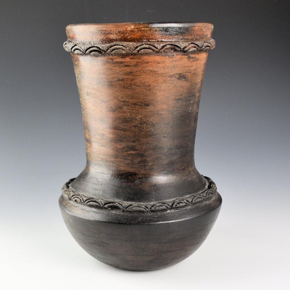 Williams, Lorraine - 9" Tall Jar with Rainbow and Rain Designs (1970s) - Image 3
