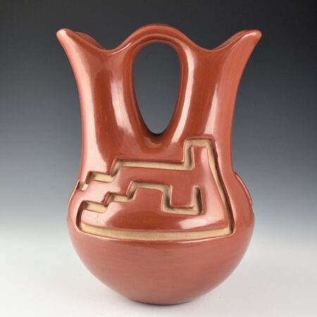 Tafoya, Margaret - Red Wedding Vase with Mesa and Rain Designs (1980's)