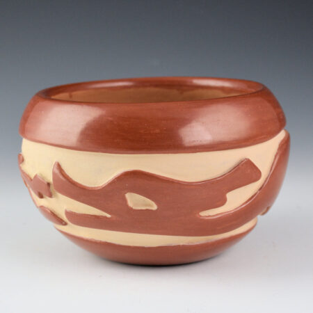 Cain, Mary - Red Bowl with Avanyu (1980s)