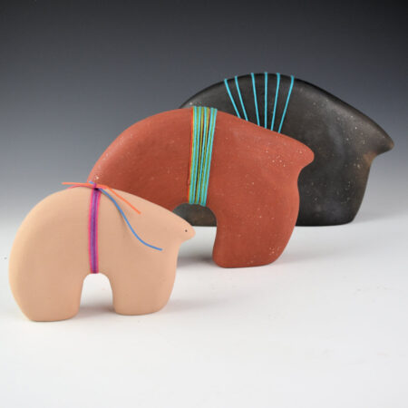 Alternative view of Naranjo-Morse, Nora - Set of Three Clay Bears (1990s)